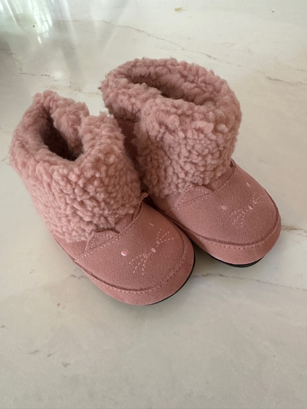 Jack & Lily Cozy Pink Sherpa Baby Boots